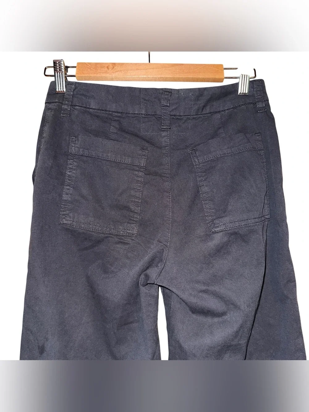FRANK & EILEEN Blackstone Crop Utility Pants in Washed Black Classic Size 0